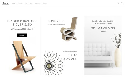 Furni - Šablona webových stránek pro obchod s nábytkem