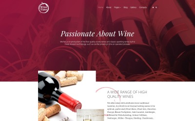 Modello Joomla sensibile al vino