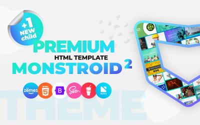 Monstroid2 - багатоцільовий преміум-шаблон веб-сайту HTML5