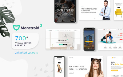 "Monstroid2——多功用" 响应式网页模板 #62267