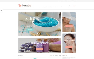 Responsive OpenCart Vorlage für Spa Zubehör #62233