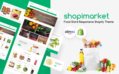 Responzivní téma Shopify v obchodě s potravinami