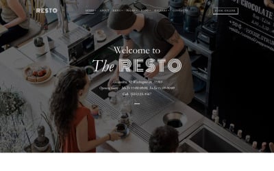 Resto - Modelo de site de várias páginas de café e restaurante