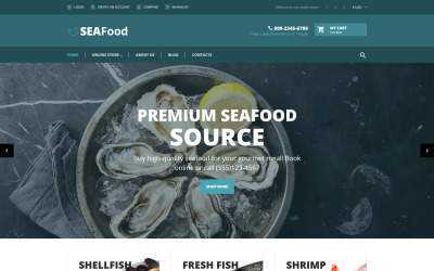 SeaFood - A legjobb tengeri finomságok VirtueMart sablon