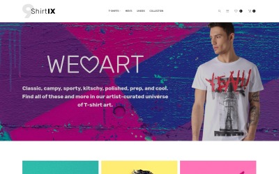 ShirtIX - responsywny motyw Magento dla sklepu z koszulkami