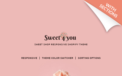 Tema Shopify Responsive para Sitio de Tienda de Dulces #62297