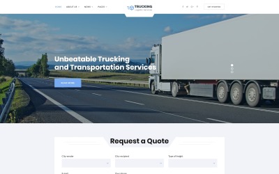 Transport samochodowy - usługi logistyczne i transportowe HTML Szablon strony internetowej