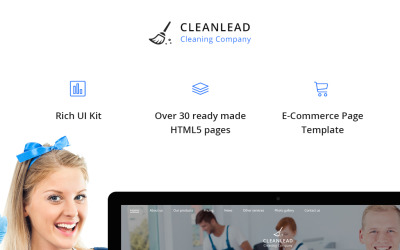 Website sjabloon van Cleanlead schoonmaakbedrijf