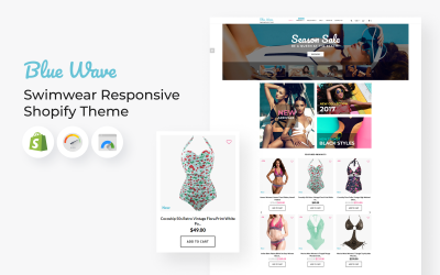 BlueWave - Responsivt Shopify-tema för badkläder