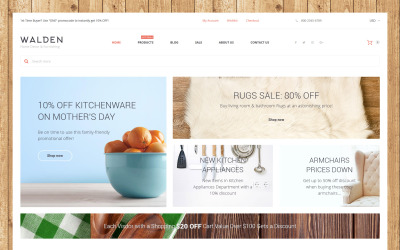 Dekorace domácnosti a vybavení Online Supermarket Shopify Theme