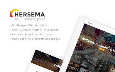 Hersema - Mehrseitige Website-Vorlage für Fabriken