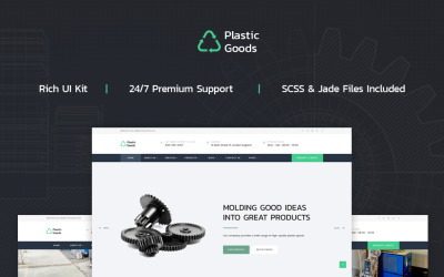 Műanyag termékek - üzleti többoldalas webhelysablon