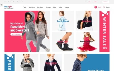 Niño y niña - Tema de PrestaShop sensible a la moda infantil