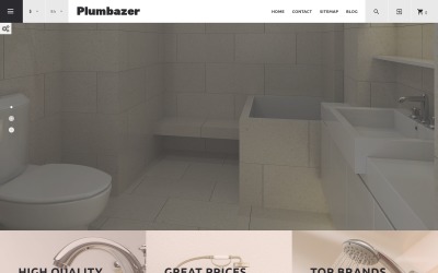 Plumbazer - Ansprechendes PrestaShop-Thema für Sanitärinstallationen