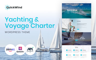 QuickWind - Yacht Charter WordPress sablon hajókölcsönző weboldalakhoz