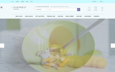 Reszponzív Eveprest - Drugstore PrestaShop sablon 62336
