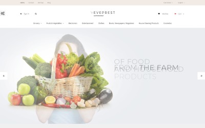 Reszponzív Eveprest - Supermarket PrestaShop sablon 62387
