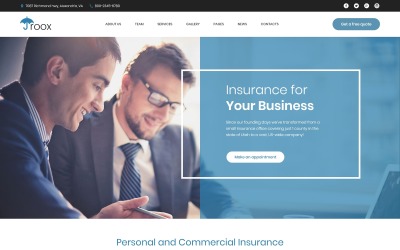 Reszponzív Roox - Insurance WordPress sablon 62379