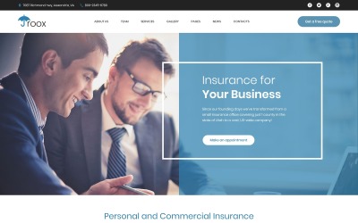Roox - Tema WordPress de seguros