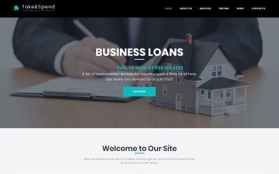 Take &amp;amp; Spend - Loans and Mortgages Business WordPress Teması