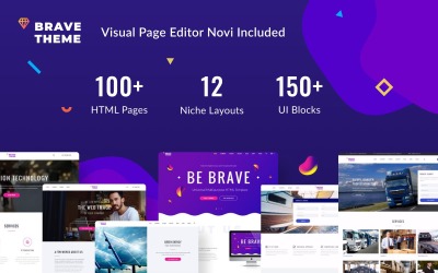 "Brave Theme - Multipurpose HTML" modèle web adaptatif #62466
