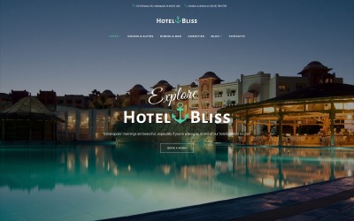 "HotelBliss - Spa & Resort Hotel" - адаптивний WordPress шаблон №62442