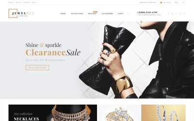 Responsive Jewelrix - Jewelry Store Website Template Prestashop #62447