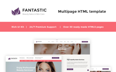 Responsivt Fantastic - Beauty Salon Hemsidemall #62479