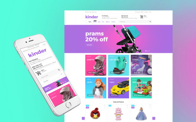 Responsivt Kinder - Toy Store Shopify Theme Shopify-tema #62403
