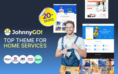 JohnnyGo - WordPress-tema för multifunktionella hemmetjänster