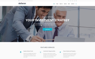 Dollarex - Thème WordPress pour les sociétés d&amp;#39;investissement et les finances