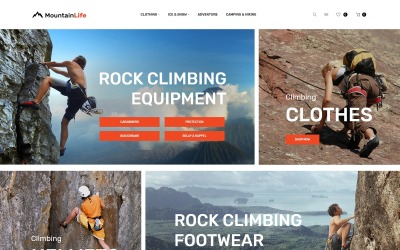 MountainLife - Horolezecké vybavení Magento téma