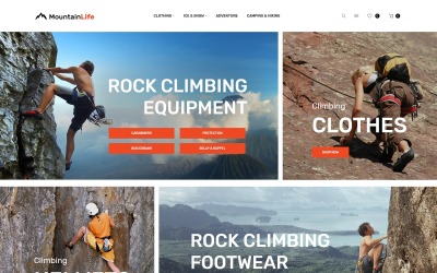 Responsive MountainLife - Climber's Gear Magento Theme #63398