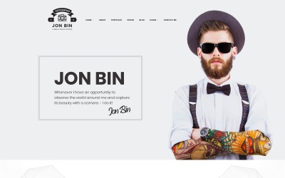 Responsywny motyw WordPress One Page Freelancer Photographer Portfolio #63397