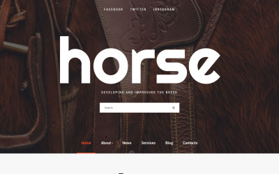Cheval - Modèle de site Web pour animaux de ferme de chevaux