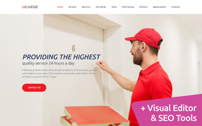 Delivesse - Bezorgdiensten Premium Moto CMS 3-sjabloon