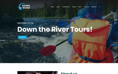 Down River - Forsränning och kajakpaddling WordPress-tema