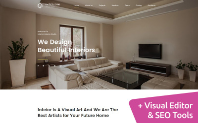"Interioni Moto CMS 3 Template" 响应式Moto CMS 3 模板 #63460