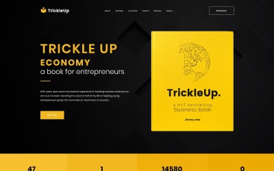 "One Page E-book Landing" Responsive WordPress thema №63408