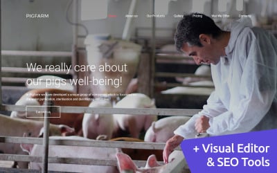 Pig Farm - Premium Moto CMS 3 Template