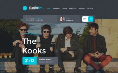 Radio Website Moto CMS HTML Template