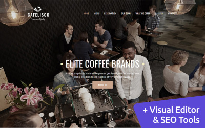 Responsivt Cafelisco - Premium Moto CMS 3-mall #63465