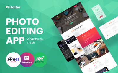 Responsivt Photo Editing Application WordPress Theme WordPress-tema #63433