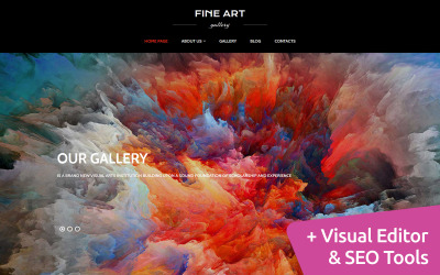 Responzivní Moto CMS 3 šablona "Art Gallery Moto CMS 3 Template" #63479