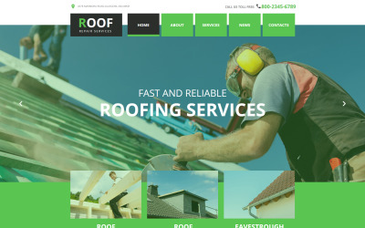 Roofing Company Moto CMS HTML Template