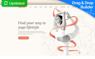 Template Moto CMS 3 Responsive #63457 "Yoganati - Premium"