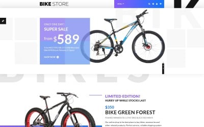 Bike Store - Modello OpenCart reattivo per negozio di biciclette