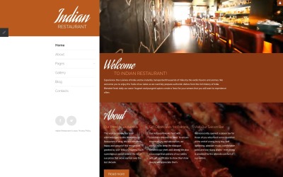 Індійський ресторан, чуйний шаблон Joomla
