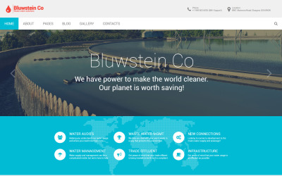 Joomla Vorlage namens "Bluwstein Co - Environmental" #63595