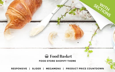 Koszyk żywności - motyw Shopify sklepu spożywczego